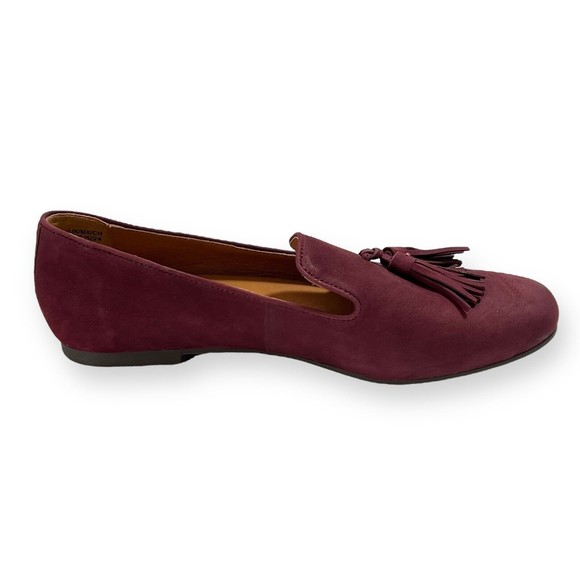GENTLE SOULS KENNETH COLE Flats Sz 7.5 Eugene Plum Burgundy Leather Purple Shoes - Picture 6 of 11